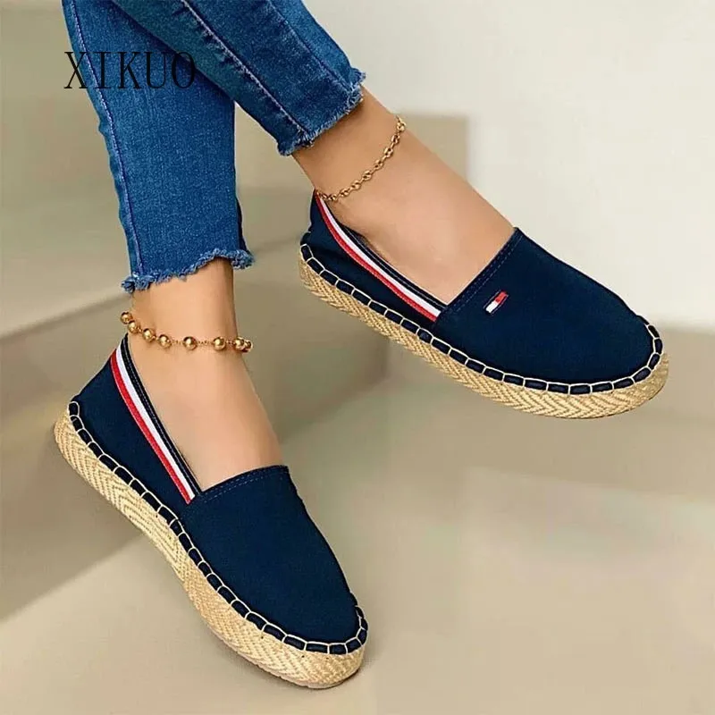 

Ladies Lazy Shoes Loafers 2021 Summer New Solid Color Stitching Flat Shoes Outdoor Casual Running Shoes Shoes Zapatos De Mujer
