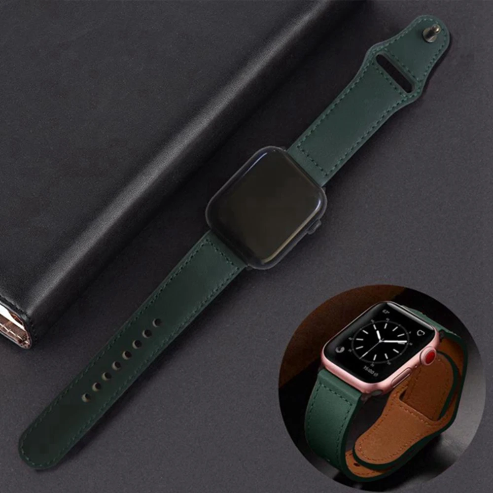 

Superieure Lederen Lus Voor Apple Watch Band 42Mm 38Mm Voor Iwatch 44Mm 40Mm 5 4/3/2/1 Band