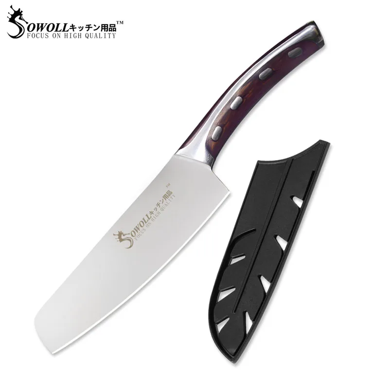 6 inch chef knife SOWOLL 4CR14 Нержавеющая сталь Ножи 7 дюймов разделочные Ножи с антипригарным покрытием Пособия по кулинарии инструмент очень острые и прочные Кухня Ножи новое поступление - Цвет: 6 inch chef knife