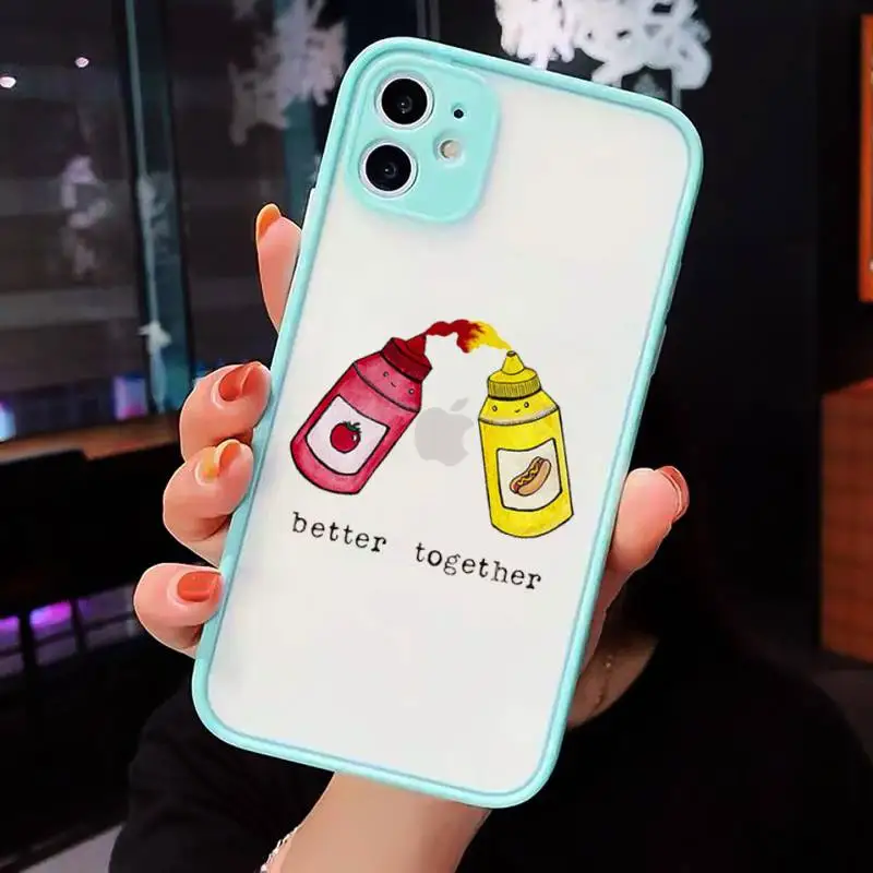 

Milk Biscuits BFF Couple friend Phone Case matte transparent For iphone 7 8 11 12 plus mini x xs xr pro max cover
