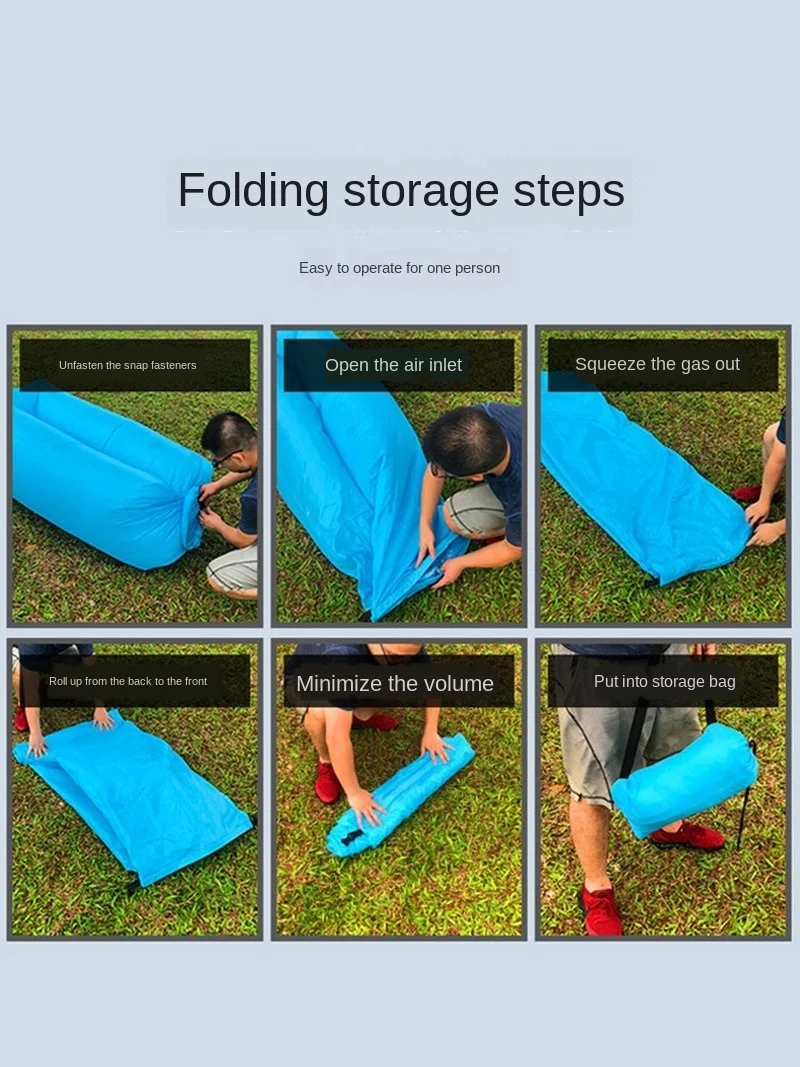 Открытый надувной диван ленивый Air Бесплатная Матрас Один Кемпинг обеденный