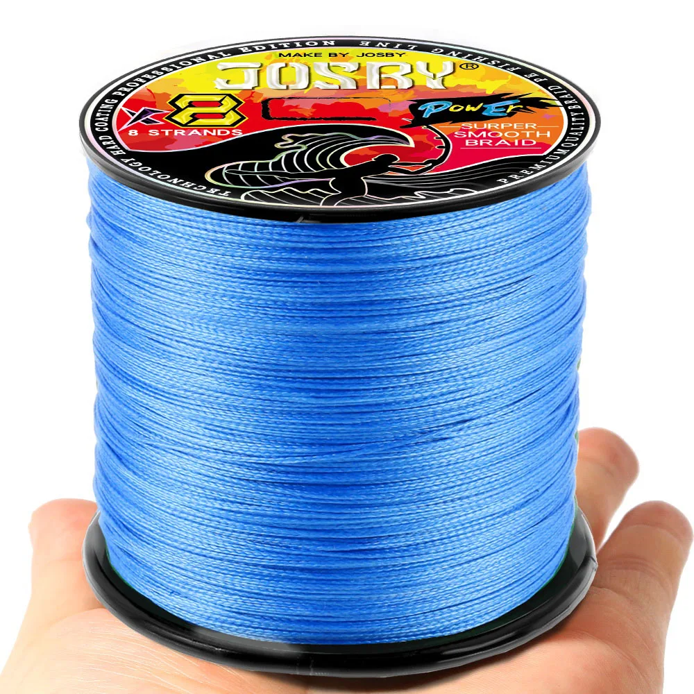 JOSBY 8 Strands Braided PE Super Powerful Fishing Line 300M 500M 22-100LB Multifilament Smooth Wire For Lure