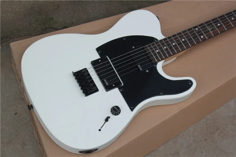 

Заводская Новинка TL белая гитара подпись 6 струн электрическая гитара с черным оборудованием