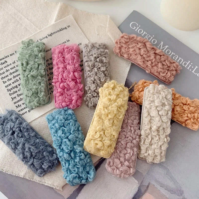 Женские заколки для волос в Корейском стиле модные боковые зажимы рулон шерсти