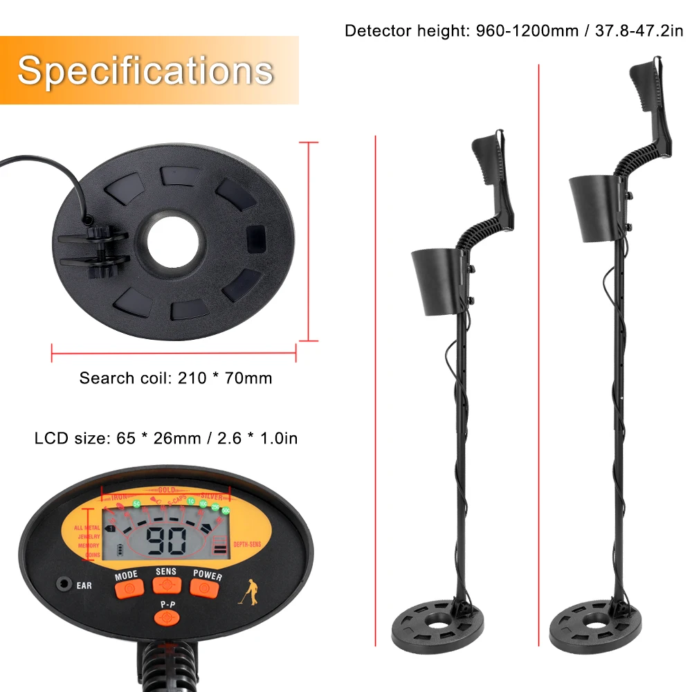Профессиональный портативный подземный металлоискатель KKmoon подводный