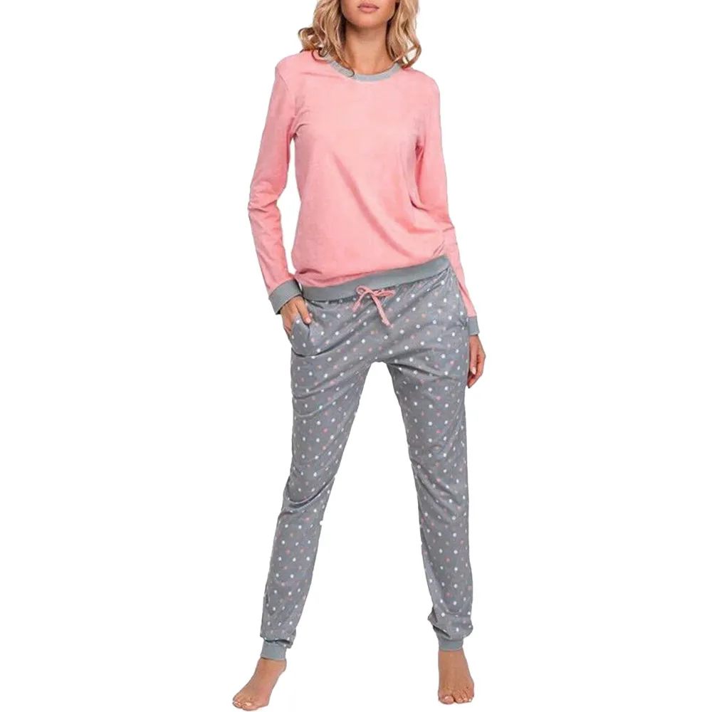 

Women Sleepwear Set Tops Pants Sweatshirt Pajamas Matching Long Sleeve Nightwear Home Suit Pijamas Vestido De Mujer