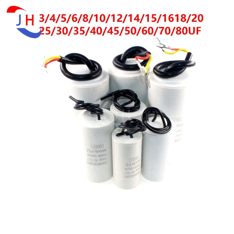 

Capacitor Motor Start CBB60 Washing Machine Stability Of Polypropylene Film Capacitor 3/4/5/6/8/10/15/20/25/30/35 Uf 450 V