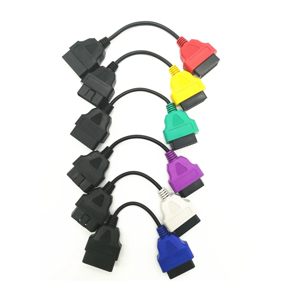 Диагностический кабель для соединителя Fiatecuscan OBD2 Fiat ECU Scan MultiECUScan Adapter 6/4/3 шт. - Фото №1