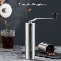 silver manual coffee grinder stainless steel hand handmade coffee bean burr mill kitchen tool crocus grinders
