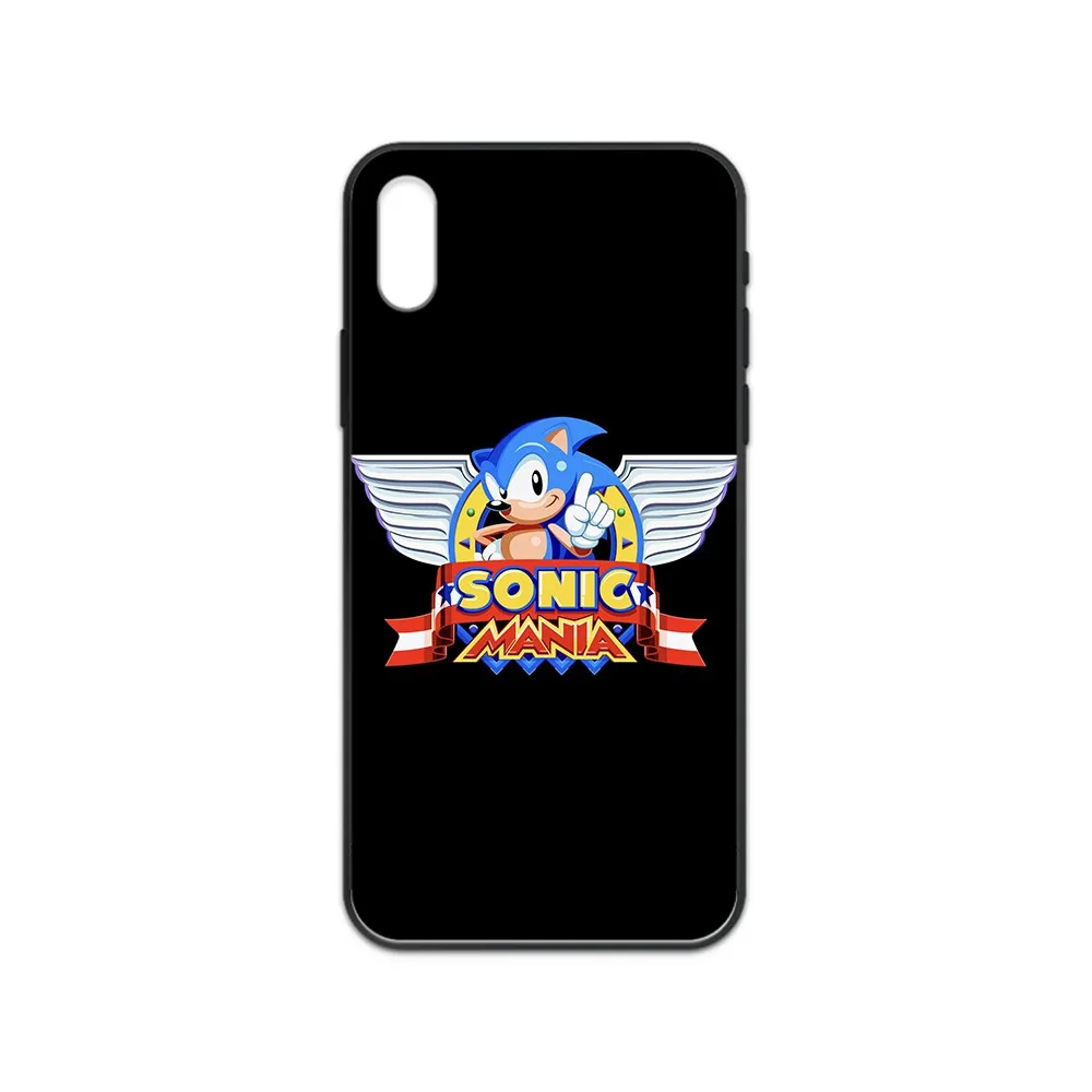Серия Sonic the Hedgehog Модный чехол Etui черный для телефона iphone 4 4s 5 5S SE 5C 6 6S 7 8 plus X XS XR 11 PRO