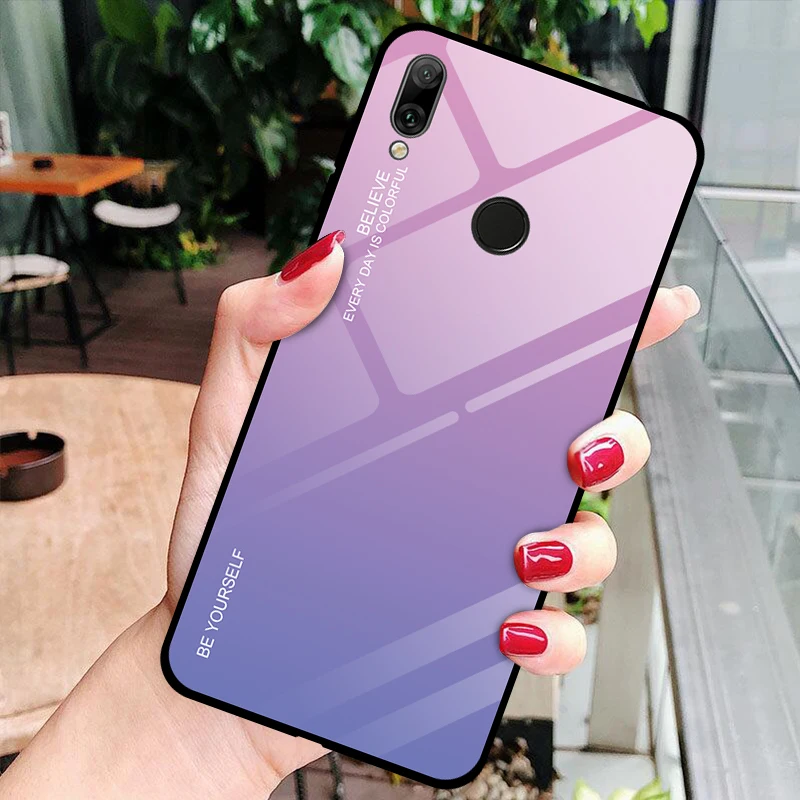 Роскошный чехол для телефона из закаленного стекла для huawei Y9 Y7 Y5 Y6 Prime Y7 Y6 Y5 Prime защитный чехол для задней крышки