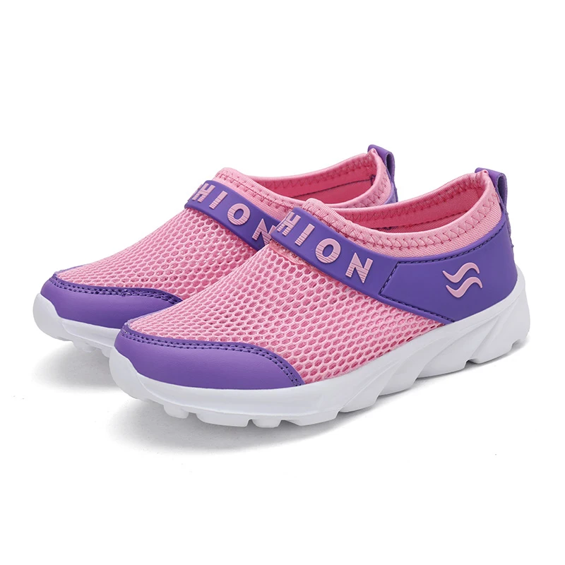 Summer Girl Sneaker Kids Tennis Shoes Breathable Mesh Slip-on Sneakers Boys Sport Walking Running |