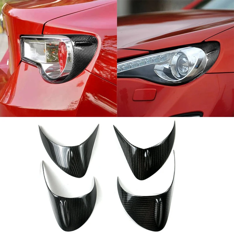 

4 шт., передние фары из углеродного волокна