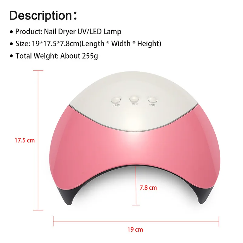 

36W Intelligent Induction Painless Mode UV Lamp Nail Lamp LED Phototherapy Machine Dryer Nail Polish Glue Baking Lamp