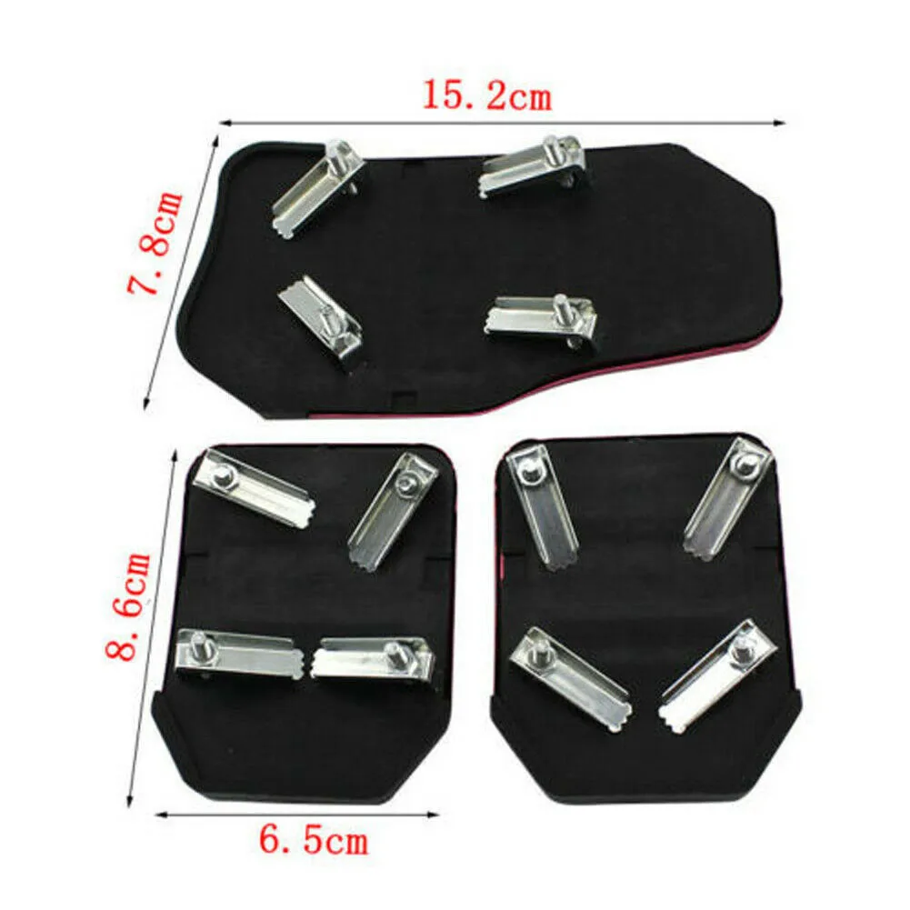 

3x Car Foot Pedal Accessories Aluminum Alloy Anti-skid Automatic Non Slip