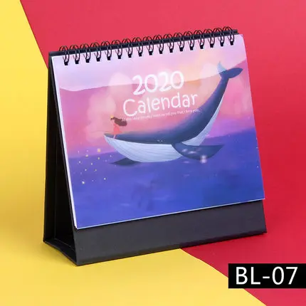 BL whale girl Мультяшный календарь простой и свежий Настольный календарь офисный Настольный календарь notepadC - Цвет: BL whale girl