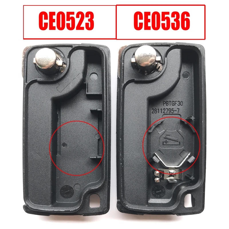 Чехол для выкидного складного ключа с 2 кнопками Peugeot 307 408 206 308 3008 Citroen C2 C3 C4