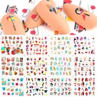 12 видов конструкций осенний набор наклеек для ногтей в виде листьев белки, бабочки, СОСНОВЫХ ШИШЕК, Ёжика, смешанный узор, Переводные переводные наклейки, татуировки