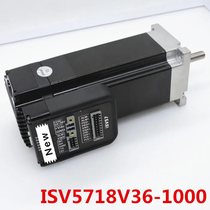 ISV5718V36-1000 интегрированный Серводвигатель 180 Вт 36VDC NEMA23 серводвигателя 3000 об/мин Скорость ЧПУ кодирующее устройство серводвигателя 1000 линия