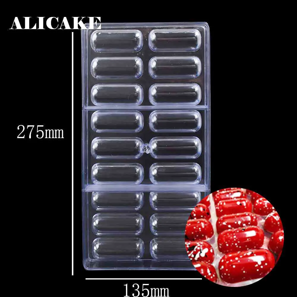 AL-05 18 шт. Овальный 3D поликарбонатовый для шоколада формы для торта формы конфеты кондитерские изделия бар формы пластиковые приспособления для выпечки - Цвет: AL-05