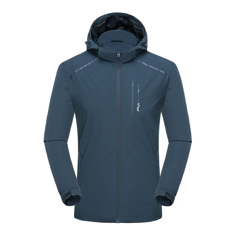 Куртка мужская водонепроницаемая ветровка с капюшоном дышащая для походов бега