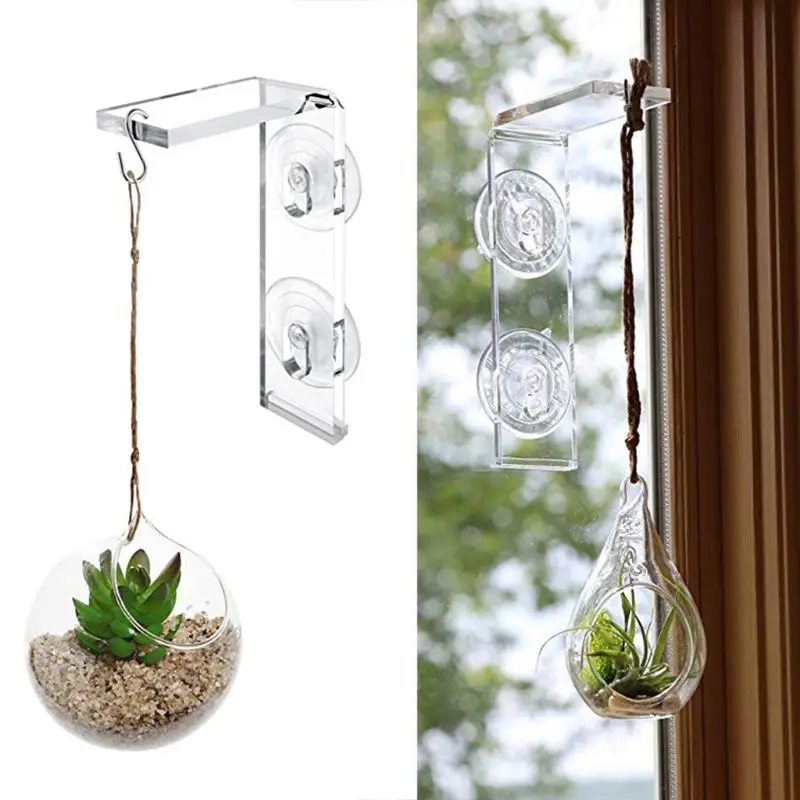

2-Pack Suction Cup Window Hanger Hang Plants Indoors or Outdoors, Convenient Dropshipping