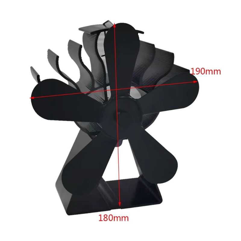 

Silent Heat Powered Wood Stove Fan 5-blade for Log Burner Low Maintenance Yl90 Eco Friendly Fireplace Fan Perfect