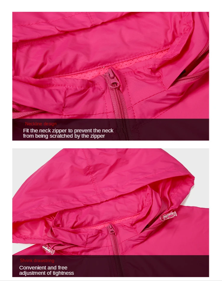 

Women Cycling Jacket Waterproof Hooded Windbreaker Windproof Breathable Short Wind Cycling Rain Jacket Raincoat Climbing Jacket