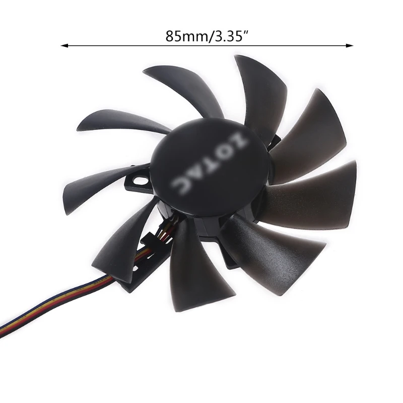 

Cooler Fan 85mm DC 12V Radiator T129215BU 4Pin 12V 0.5A Replacement for GTX1060Mini P106 Bore Diameter 40/42mm Radiator