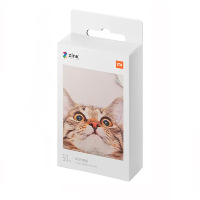 50pcs Photo Paper Xiaomi Mijia AR принтер 300 точек/дюйм портативный фото мини карман с DIY поделиться 500 мАч принтер с картинками Карманный работа с приложением Mijia - Цвет: 50pcs Photo Paper