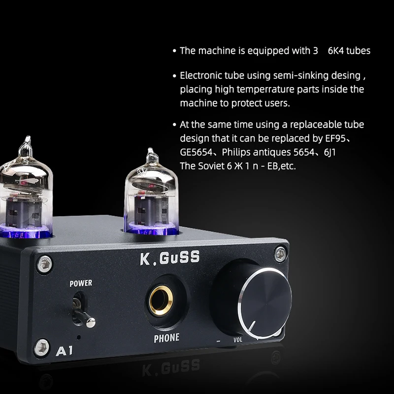 Усилитель для наушников KGUSS A1 MINI 6J1 ламповый усилитель 6K4 hifi | Электроника