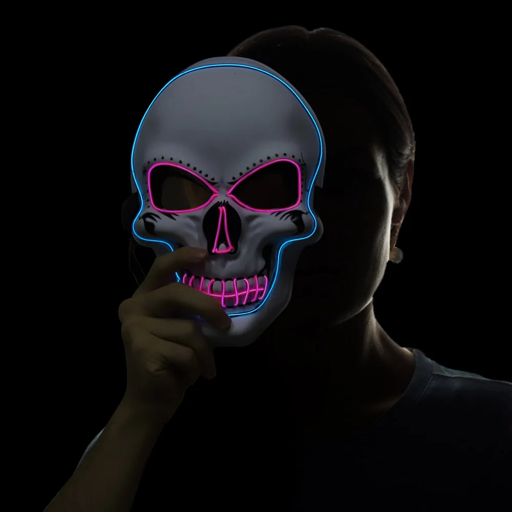 Светодиодная маска для Хэллоуина Судная ночь светящаяся в темноте страшная