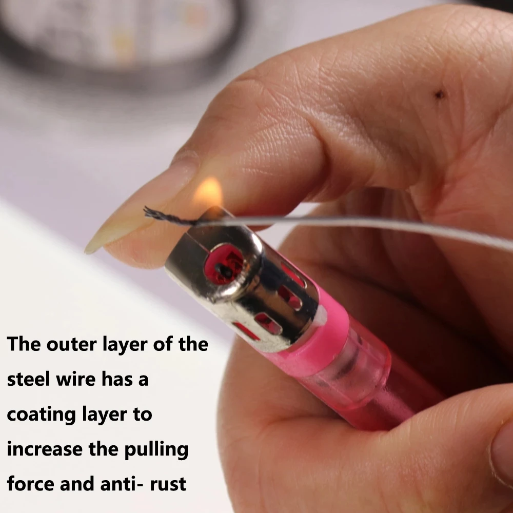 10M 7 Strand Braided Stainless Steel Wire Fishing Leader Sinking Trace Fishing Line Trolling Salterwater Fishing Rig Material