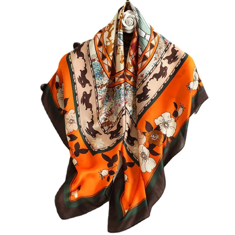 

Mulberry Scarf Women Silk Scarf Luxury Shawl Scarves Beach Cover-ups Bandana Hijabs Bufand de seda Foulard en soie solar playa