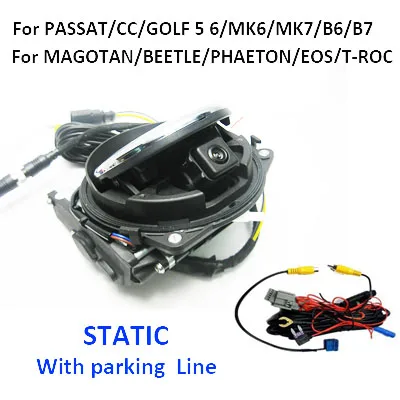 ForUniversal STATIC Для VW Logo откидная камера заднего вида с эмблемой заднего вида для VW GOLF 6/7 PASSAT CC B6 B7 B8 EOS Lamando Beetle Polo - Название цвета: ForUniversal STATIC