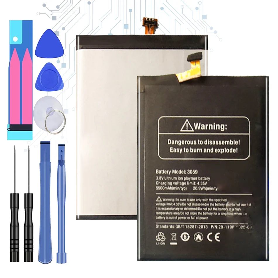 

Mobile Phone Battery 5500mAh for Ulefone Armor X /X2 3059