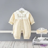 baby girl outfit childrens bodysuits infant one piece beige floral spring and autumn long sleeve kids romper baby girl clothes