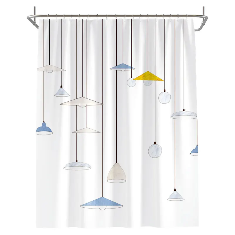 Креативные скандинавские занавески для душа Бесплатная Пробивка ванная
