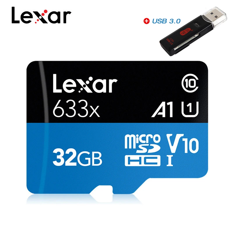 Карта памяти Lexar 633x microsd 512 ГБ 256 128 64 microSDXC/SDHC U3 32 U1 класс 10 карта для