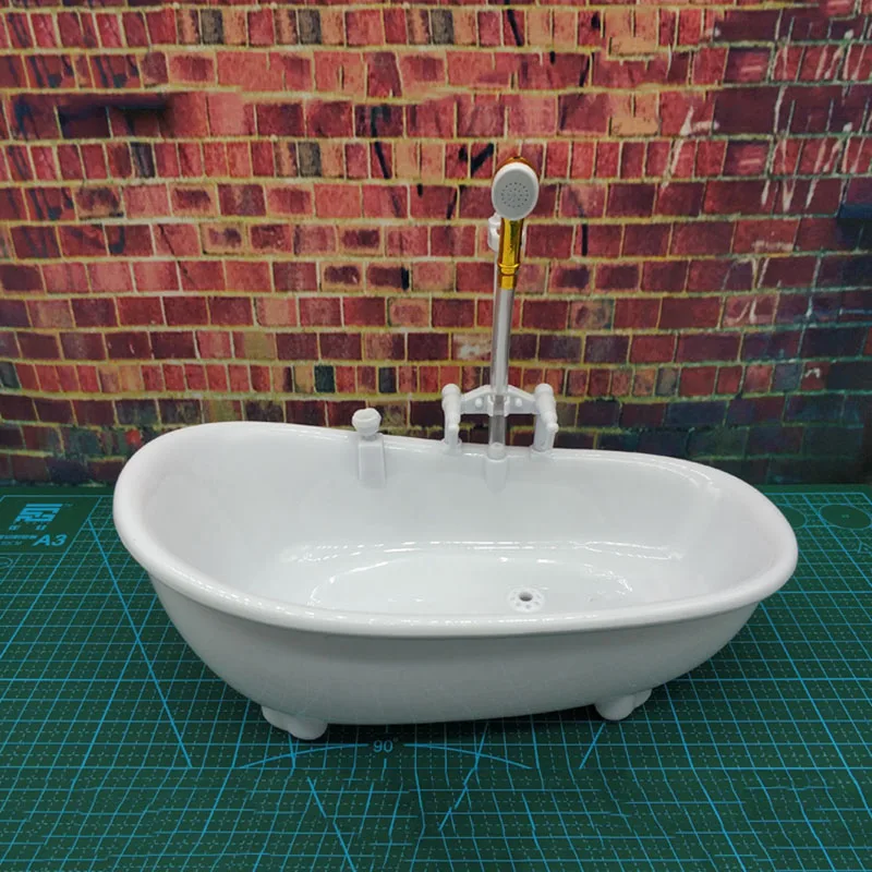 

1/12 Scale Mini Bathroom Scene Accessory Bathtub Bathroom Scene Furniture Props Model for 6 inches Action Figure Body