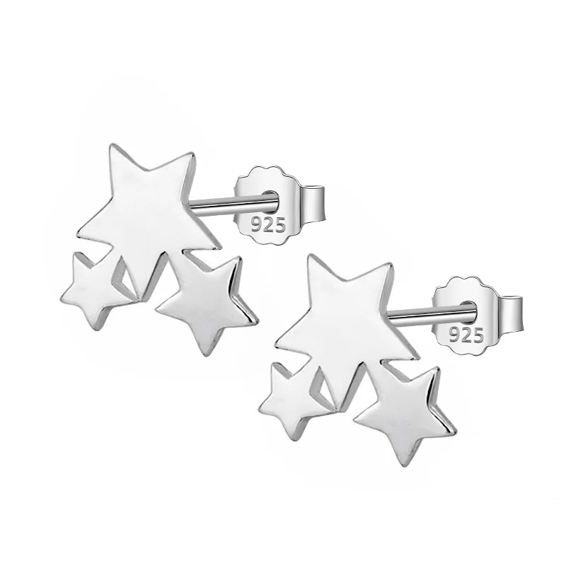 Женские серьги гвоздики Trusta маленькие из 100% стерлингового серебра 925 пробы