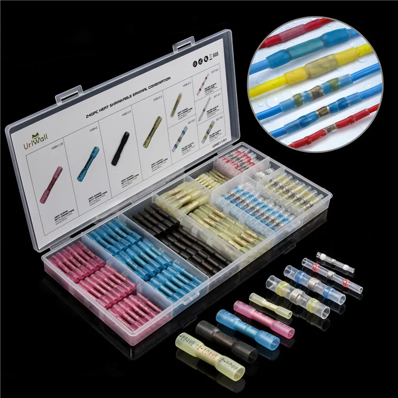 240 шт. изолированный Водонепроницаемый термоусадочный уплотнитель стыковой