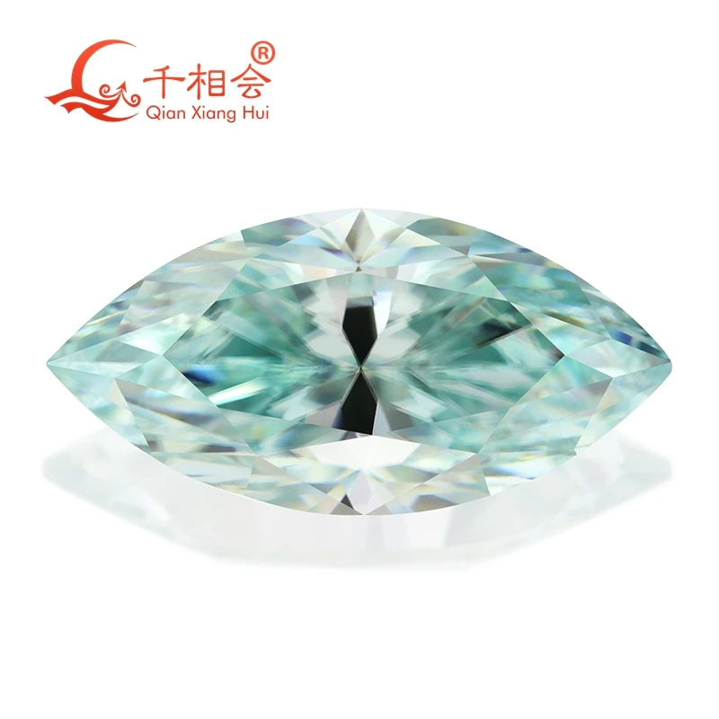 Светло голубой цвет marquise форма dia mond cut Sic материал Moissanite свободный камень|Бусины| |