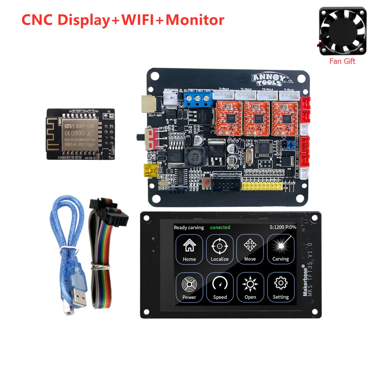 Автономный контроллер GRBL Makerbase MKS DLC v2 панель управления с ЧПУ пластинами TFT35 CNC3018