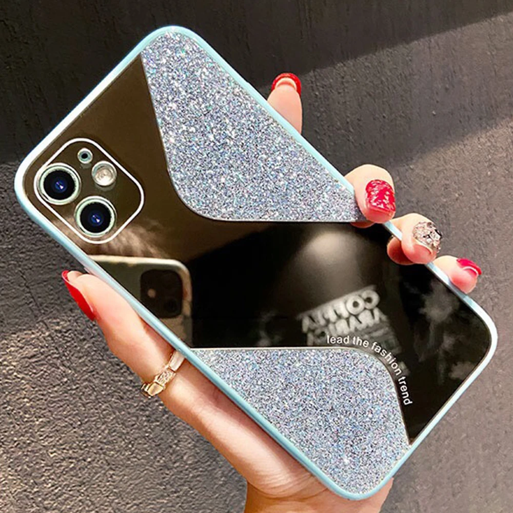 shining glitter black phone case for iphone 11 pro xr x xs max 8 7 plus 6 6s plus bling back cover for iphone 12 12 pro max free global shipping