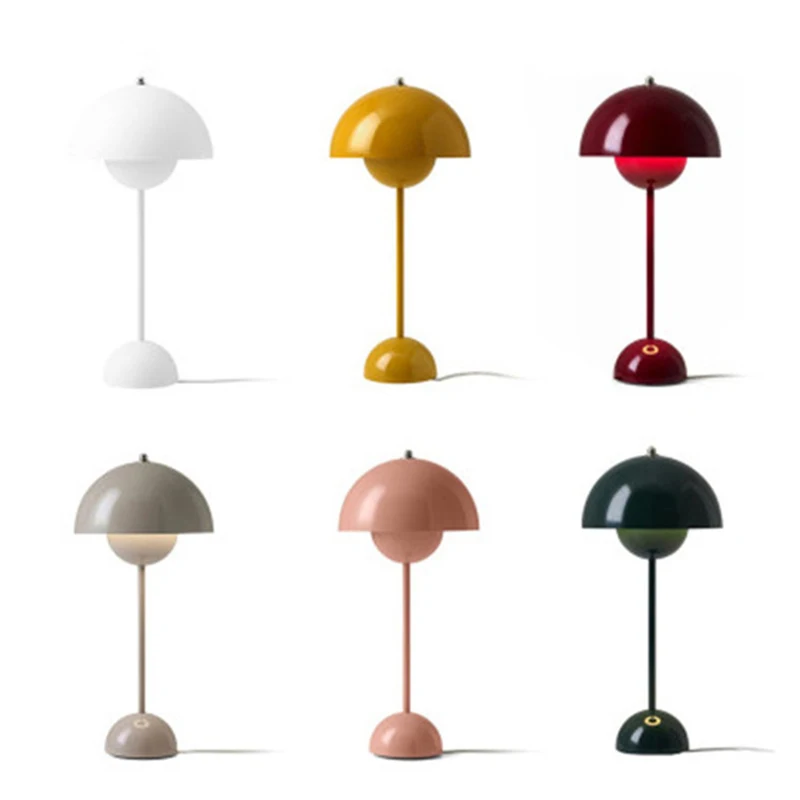 

Modern Bedroom Table Lamp Color Flowerpot Lacquered Nordic Table Light E27 Reading Desk Light For Home Decor Lighting Luminaire