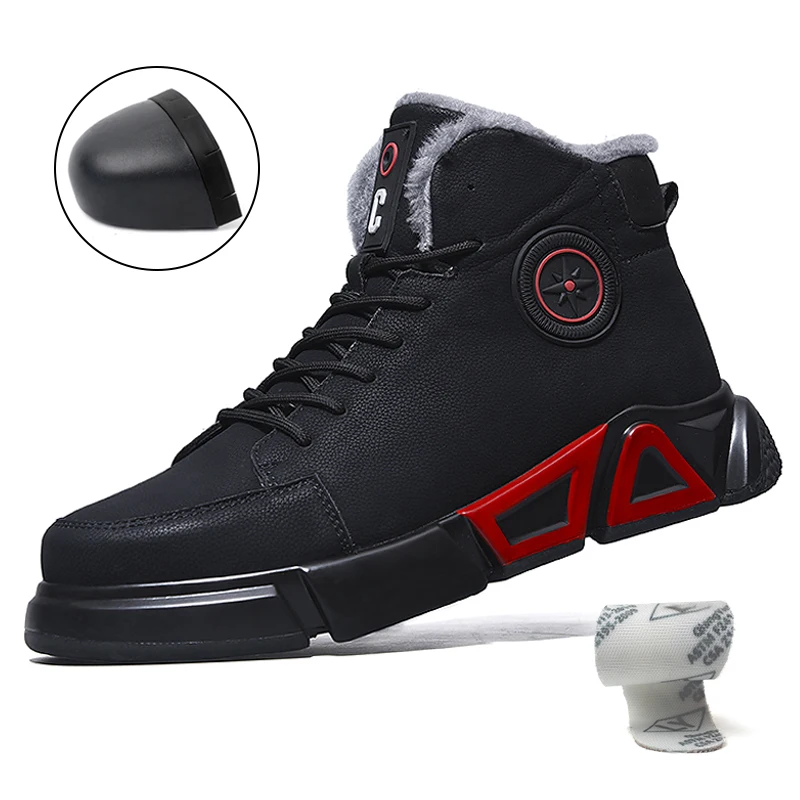 Зимняя Рабочая защитная обувь со стальным носком кевларовые противоскользящие