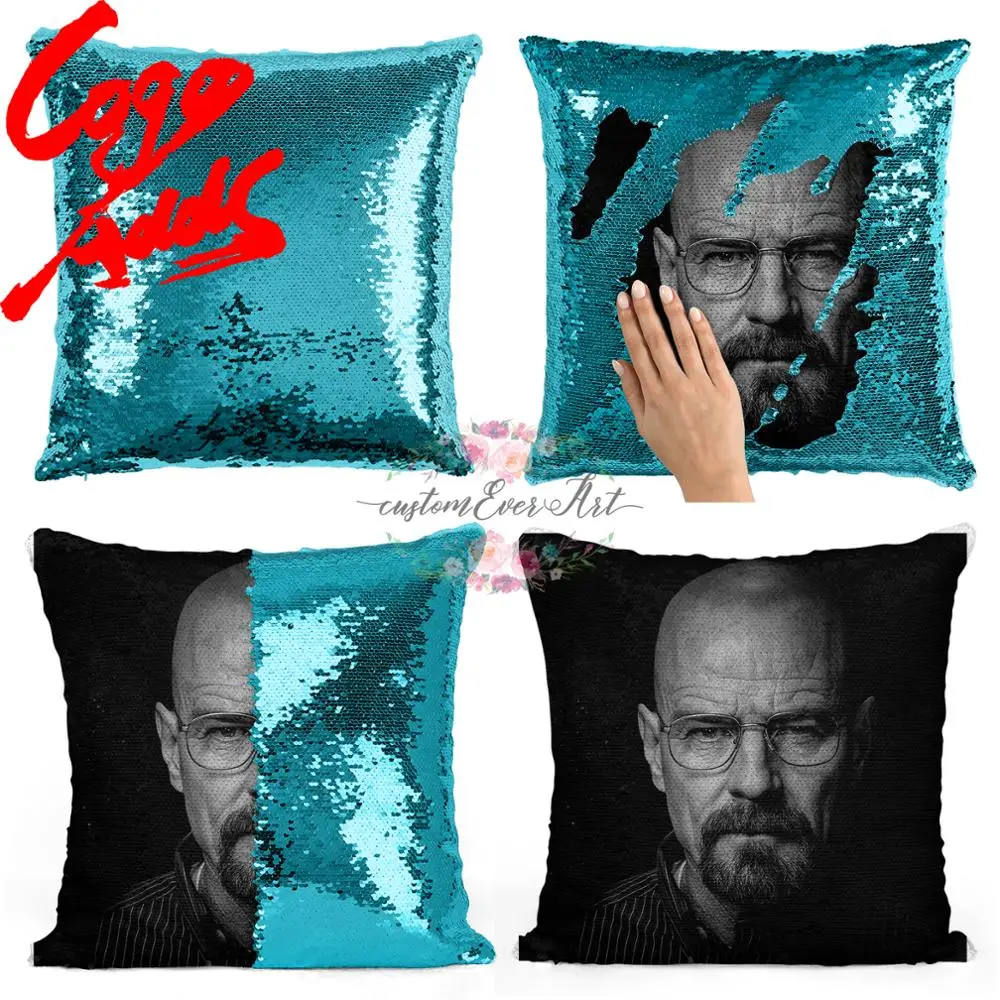 

Bryan Cranston sequin pillow | sequin Pillowcase | Two color pillow | gift for her | gift for him | pillow | magic pillow