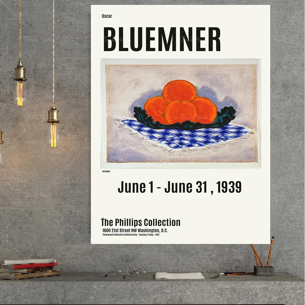 

Перепечать винтажного выставочного плаката 1939 для работы Bluemner