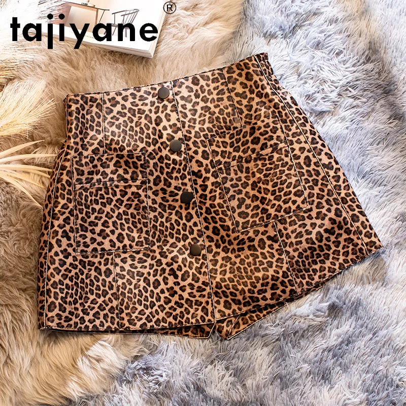 Tajiyane Summer Women's Real Sheepskin High Waist Shorts Genuine Leather Shorts Female Clothing Sexy Spodenki Damskie TN2365